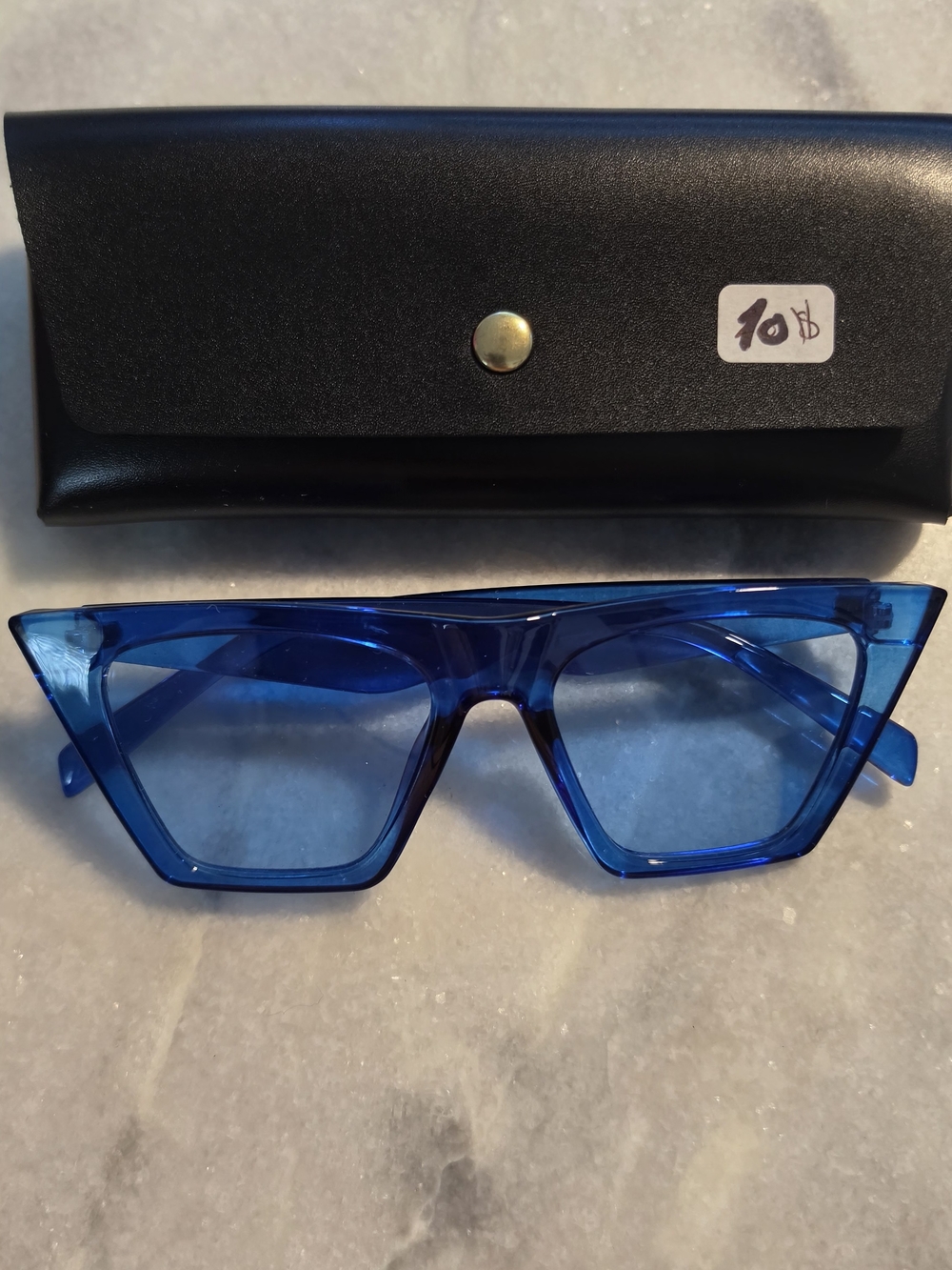 SHEIN Blue Geometric Cat-Eye Sunglasses